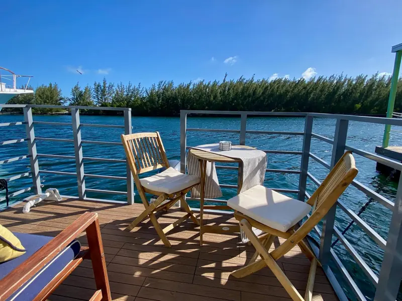 Casa Azul houseboat Key West &ndash; back deck facing the mangroves